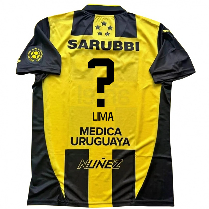 Danxen Män Jhonatan Lima #0 Svart Gul Hemmatröja Matchtröjor 2025/26 Tröjor T-Tröja