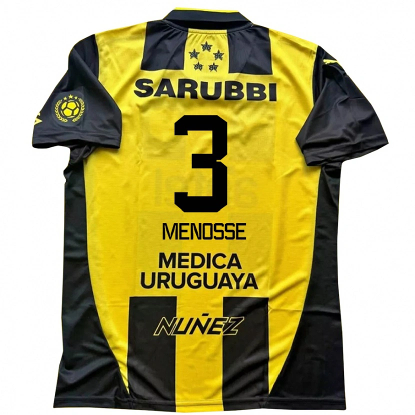 Danxen Män Hernán Menosse #3 Gul Svart Hemmatröja Matchtröjor 2025/26 Tröjor T-Tröja