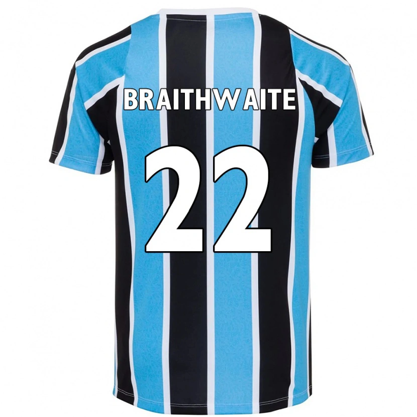 Danxen Män Martin Braithwaite #22 Blå Svart Vit Hemmatröja Matchtröjor 2025/26 Tröjor T-Tröja