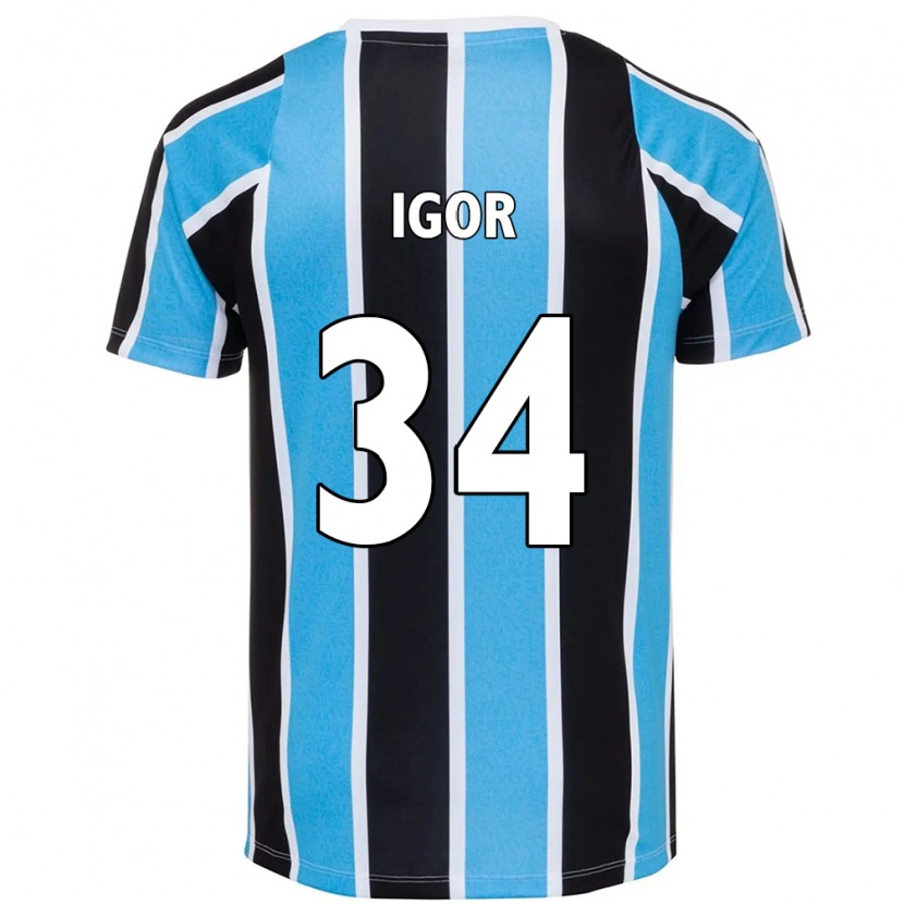 Danxen Män Igor Serrote #34 Blå Svart Vit Hemmatröja Matchtröjor 2025/26 Tröjor T-Tröja