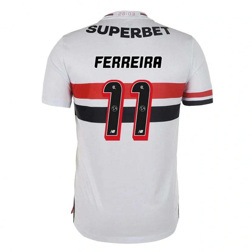 Danxen Män Ferreirinha #11 Röd Svart Vit Hemmatröja Matchtröjor 2025/26 Tröjor T-Tröja
