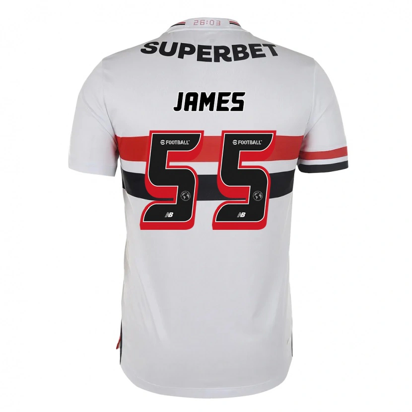 Danxen Män James Rodriguez #55 Röd Svart Vit Hemmatröja Matchtröjor 2025/26 Tröjor T-Tröja