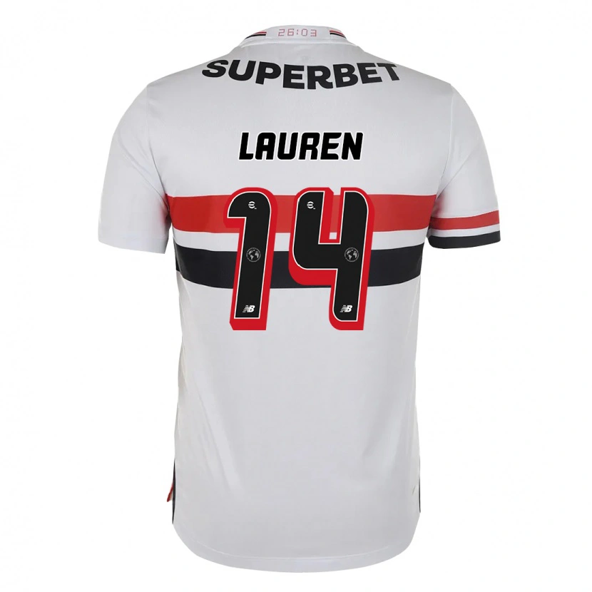 Danxen Män Lauren #14 Röd Svart Vit Hemmatröja Matchtröjor 2025/26 Tröjor T-Tröja