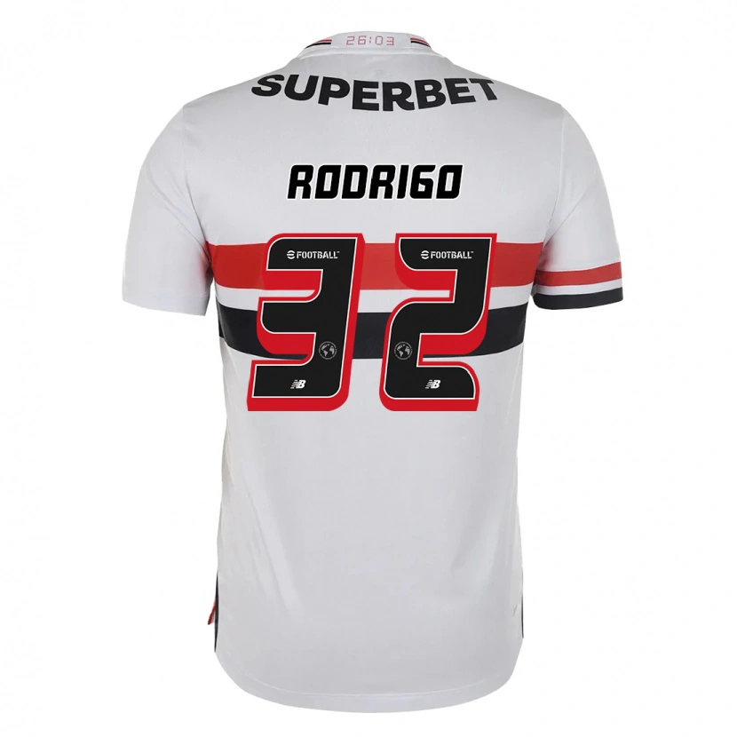 Danxen Män Rodrigo #32 Röd Svart Vit Hemmatröja Matchtröjor 2025/26 Tröjor T-Tröja