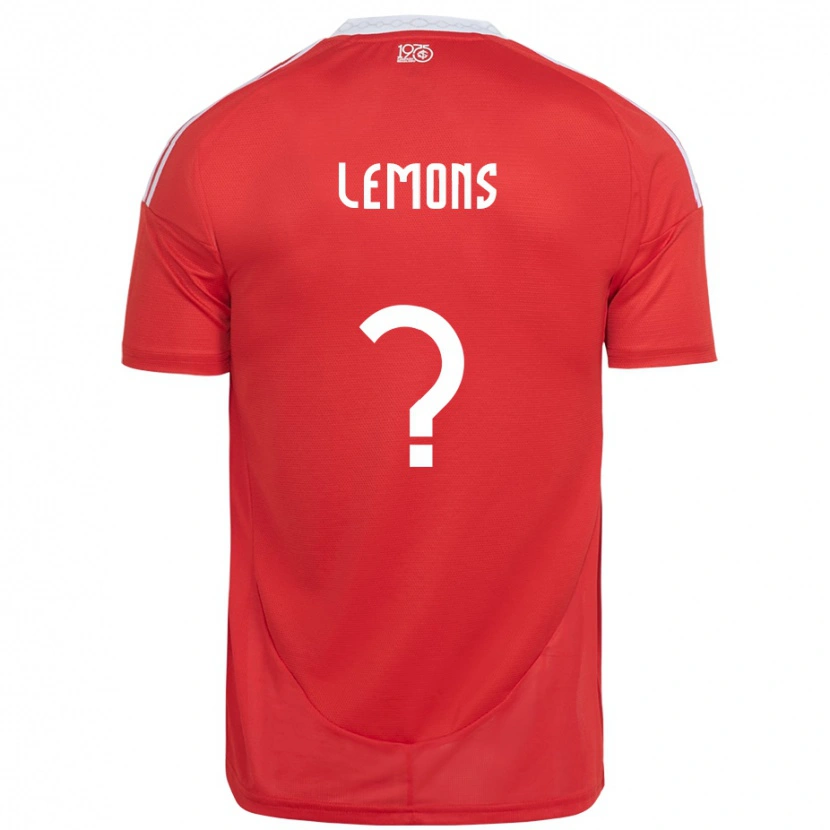 Danxen Män Matheus Lemons #0 Röd Vit Hemmatröja Matchtröjor 2025/26 Tröjor T-Tröja