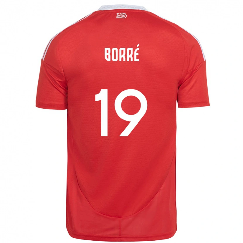 Danxen Män Rafael Borré #19 Röd Vit Hemmatröja Matchtröjor 2025/26 Tröjor T-Tröja