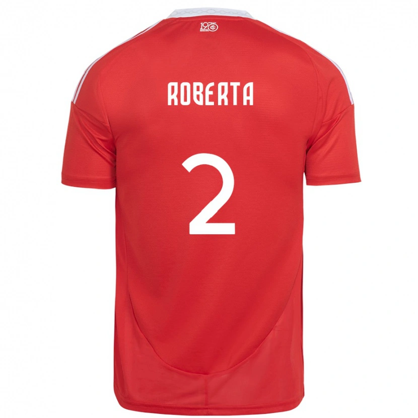 Danxen Män Roberta #2 Röd Vit Hemmatröja Matchtröjor 2025/26 Tröjor T-Tröja
