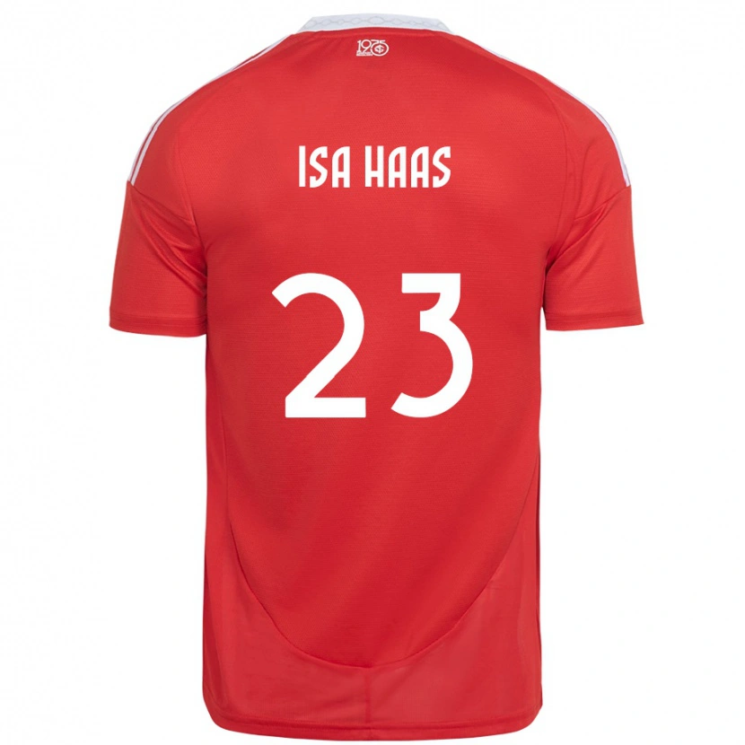 Danxen Män Isa Haas #23 Röd Vit Hemmatröja Matchtröjor 2025/26 Tröjor T-Tröja