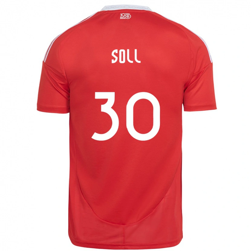 Danxen Män Soll #30 Röd Vit Hemmatröja Matchtröjor 2025/26 Tröjor T-Tröja