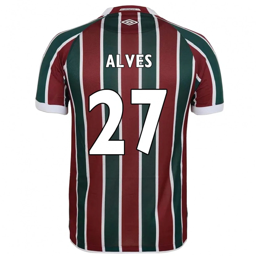 Danxen Män Felipe Alves #27 Grön Vinröd Vit Hemmatröja Matchtröjor 2025/26 Tröjor T-Tröja