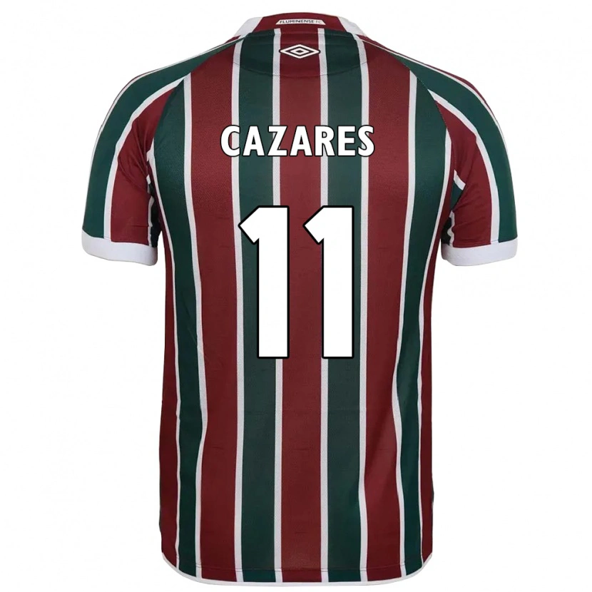 Danxen Män Juan Cazares #11 Grön Vinröd Vit Hemmatröja Matchtröjor 2025/26 Tröjor T-Tröja