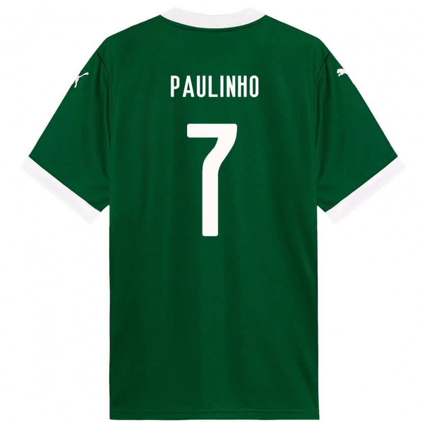 Danxen Män Paulinho #7 Grön Vit Hemmatröja Matchtröjor 2025/26 Tröjor T-Tröja