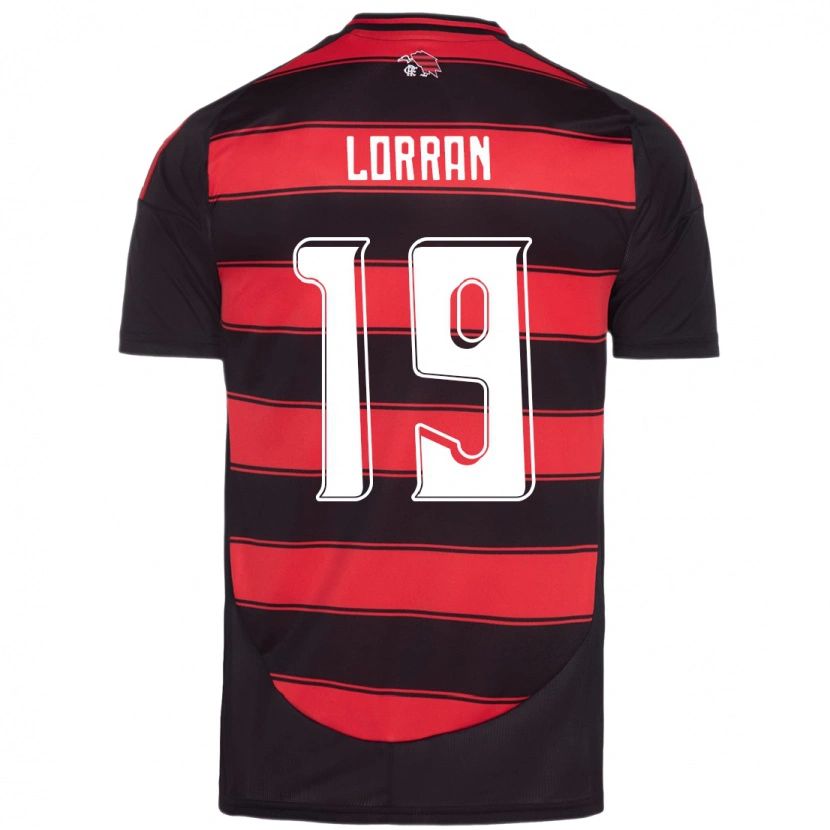 Danxen Män Lorran #19 Röd Svart Hemmatröja Matchtröjor 2025/26 Tröjor T-Tröja