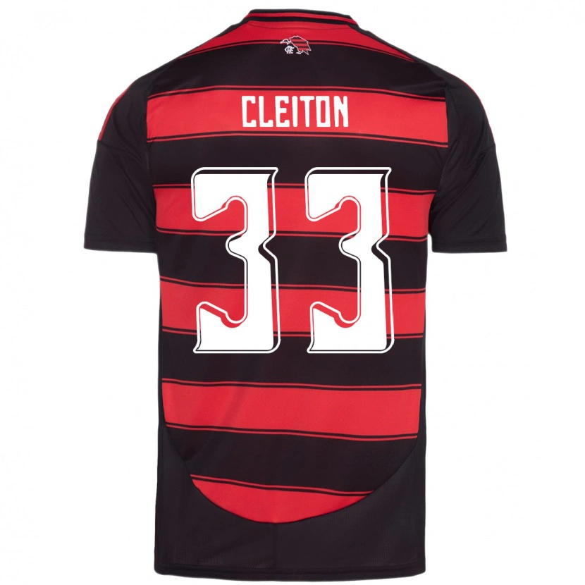 Danxen Män Cleiton #33 Röd Svart Hemmatröja Matchtröjor 2025/26 Tröjor T-Tröja