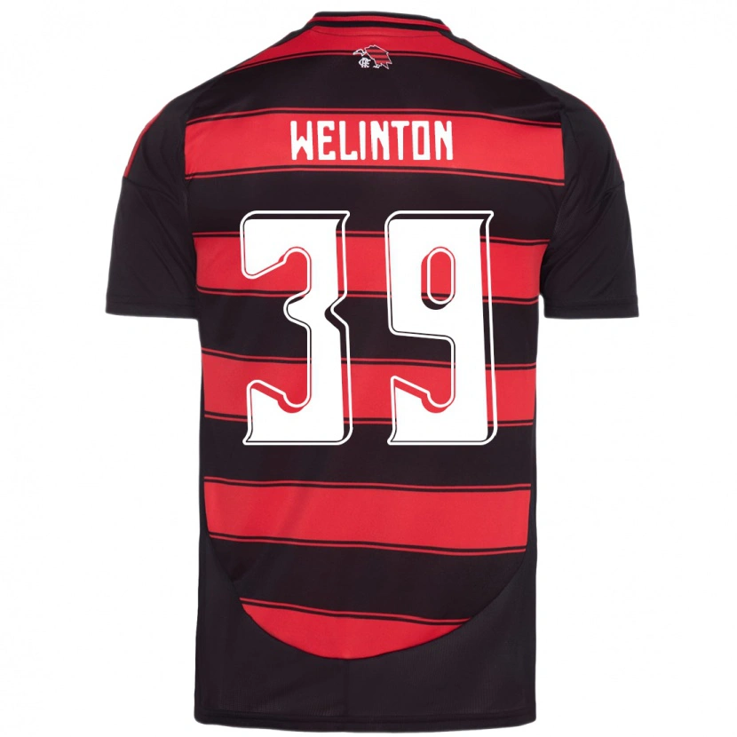 Danxen Män Zé Welinton #39 Röd Svart Hemmatröja Matchtröjor 2025/26 Tröjor T-Tröja