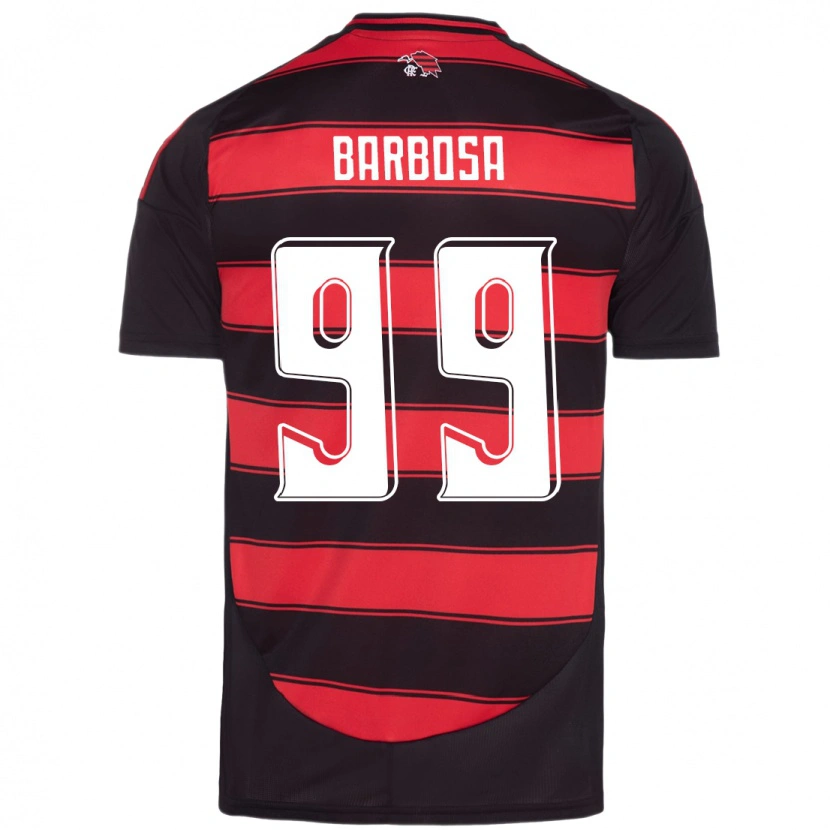 Danxen Män Gabriel Barbosa #99 Röd Svart Hemmatröja Matchtröjor 2025/26 Tröjor T-Tröja