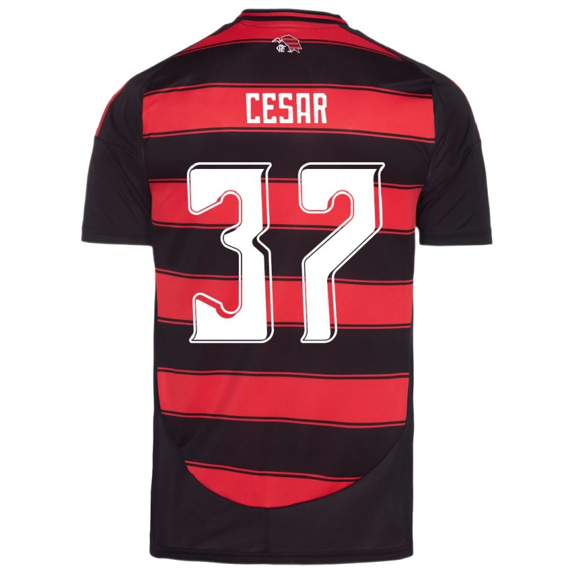 Danxen Män Cesar #37 Röd Svart Hemmatröja Matchtröjor 2025/26 Tröjor T-Tröja