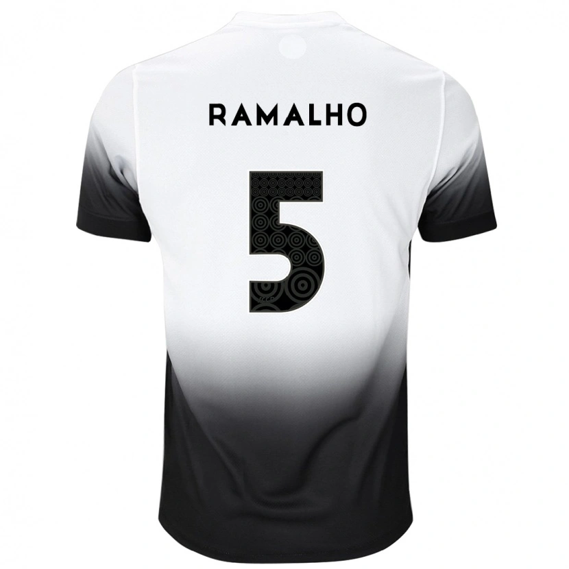 Danxen Män André Ramalho #5 Svart Vit Hemmatröja Matchtröjor 2025/26 Tröjor T-Tröja
