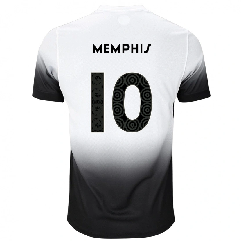 Danxen Män Memphis Depay #10 Svart Vit Hemmatröja Matchtröjor 2025/26 Tröjor T-Tröja