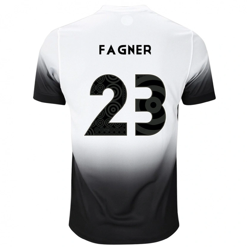 Danxen Män Fagner #23 Svart Vit Hemmatröja Matchtröjor 2025/26 Tröjor T-Tröja