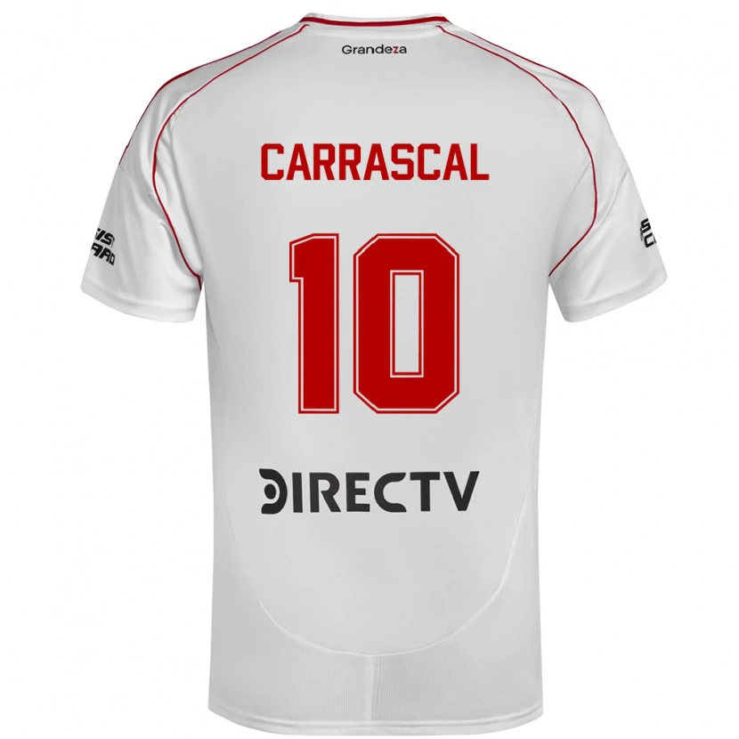Danxen Män Jorge Carrascal #10 Vit Röd Hemmatröja Matchtröjor 2025/26 Tröjor T-Tröja