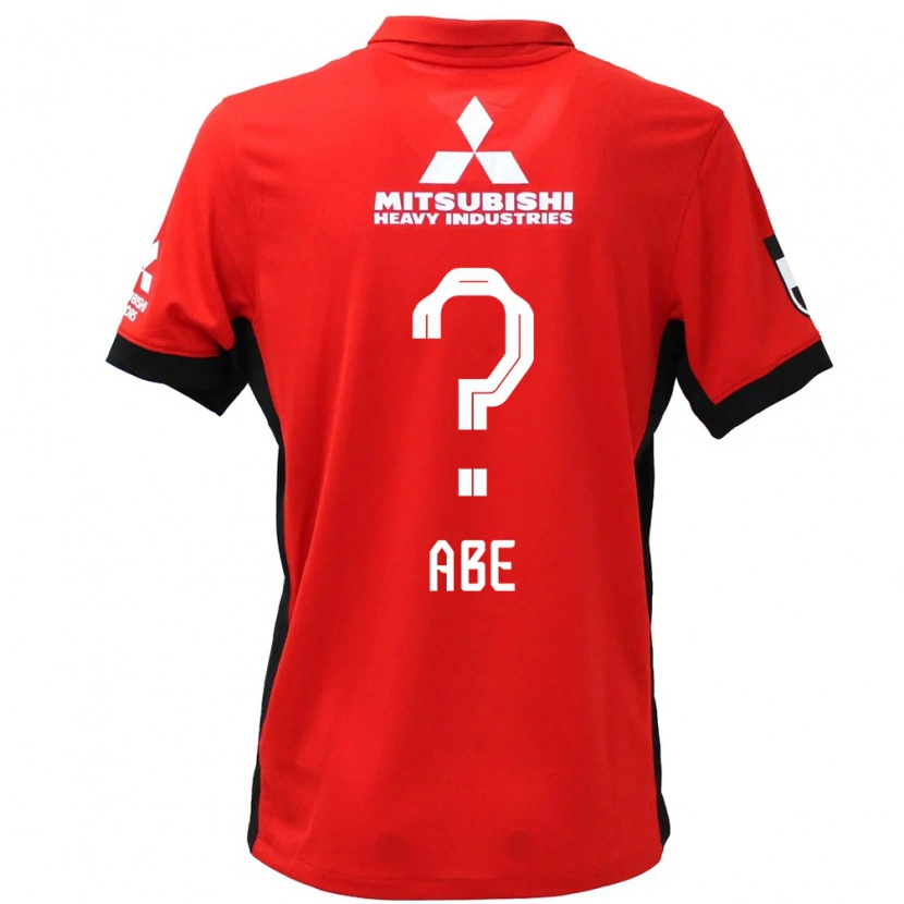 Danxen Män Yushin Abe #0 Röd Vit Hemmatröja Matchtröjor 2025/26 Tröjor T-Tröja