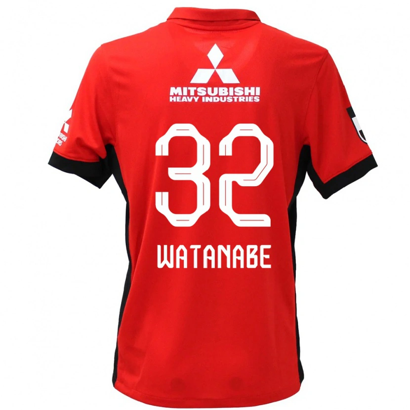Danxen Män Risako Watanabe #32 Röd Vit Hemmatröja Matchtröjor 2025/26 Tröjor T-Tröja
