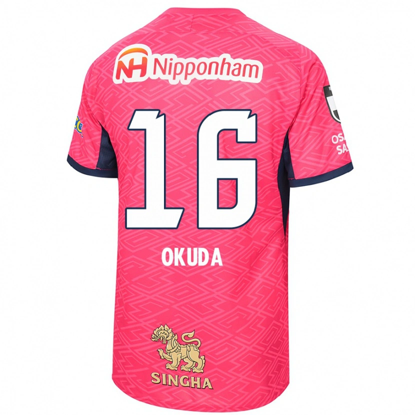 Danxen Män Hayato Okuda #16 Sakura Rosa Vit Hemmatröja Matchtröjor 2025/26 Tröjor T-Tröja