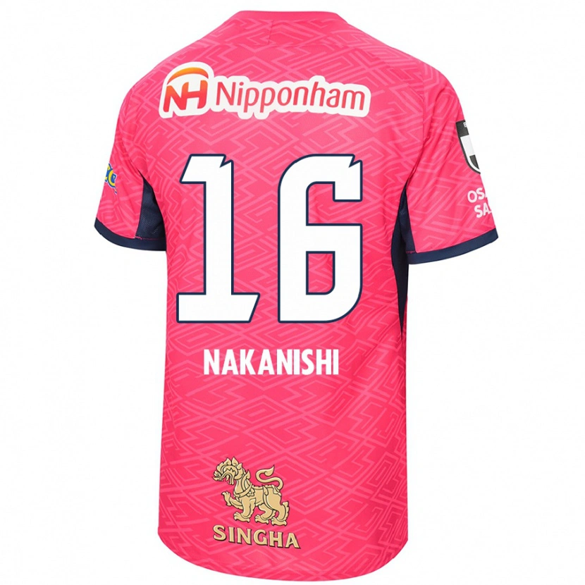 Danxen Män Fuu Nakanishi #16 Sakura Rosa Vit Hemmatröja Matchtröjor 2025/26 Tröjor T-Tröja