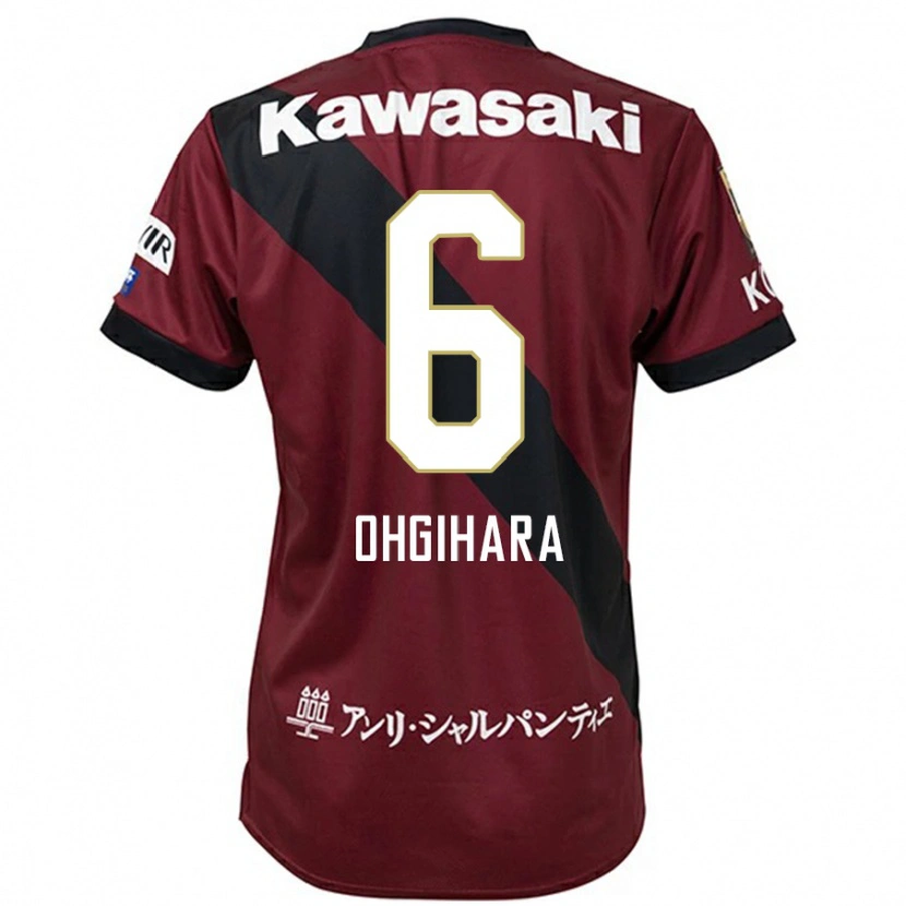 Danxen Män Takahiro Ogihara #6 Vinröd Svart Hemmatröja Matchtröjor 2025/26 Tröjor T-Tröja