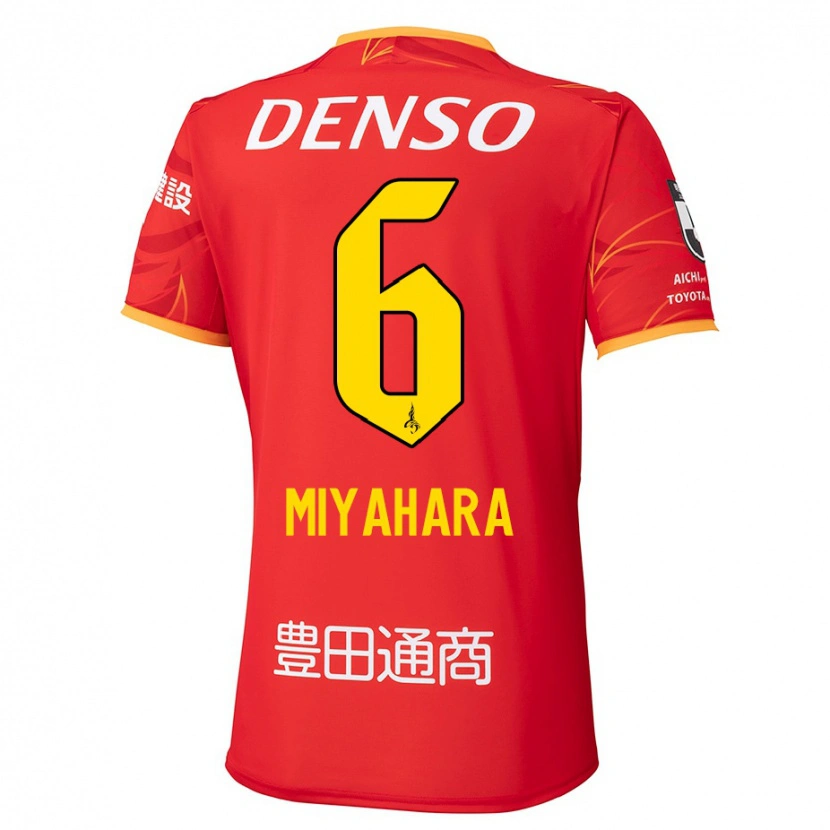 Danxen Män Kazuya Miyahara #6 Röd Gul Hemmatröja Matchtröjor 2025/26 Tröjor T-Tröja
