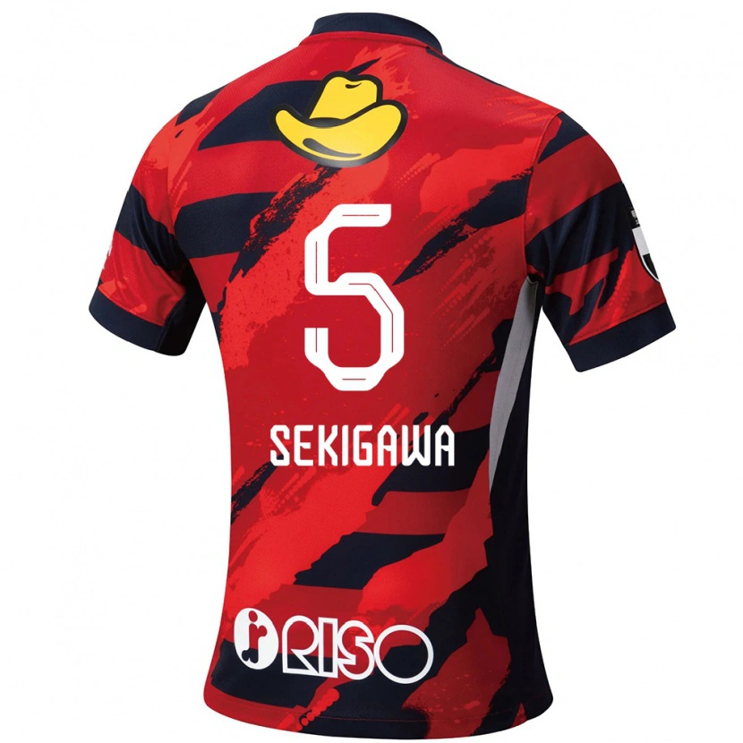 Danxen Män Ikuma Sekigawa #5 Röd Svart Hemmatröja Matchtröjor 2025/26 Tröjor T-Tröja
