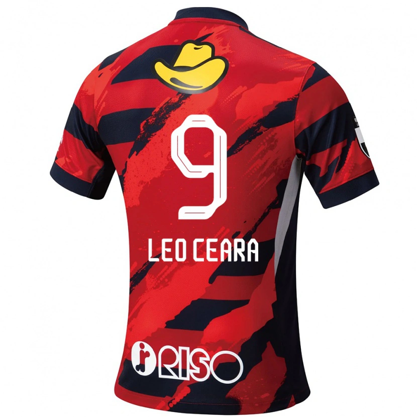 Danxen Män Léo Ceará #9 Röd Svart Hemmatröja Matchtröjor 2025/26 Tröjor T-Tröja