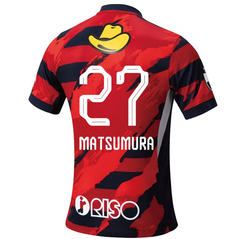 Danxen Män Yuta Matsumura #27 Röd Svart Hemmatröja Matchtröjor 2025/26 Tröjor T-Tröja