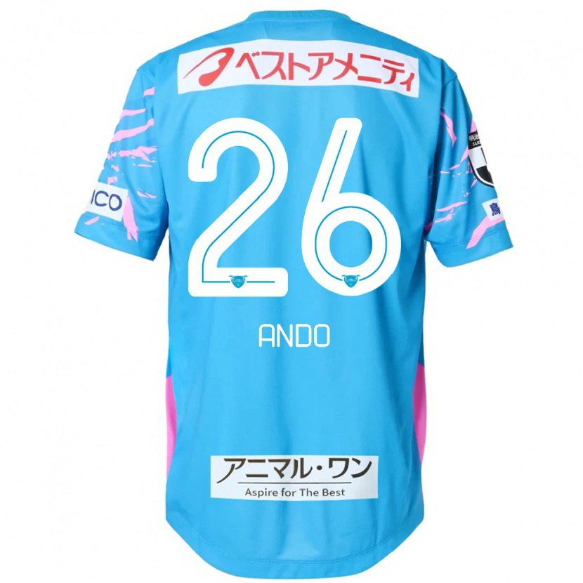 Danxen Män Toshiki Ando #26 Blå Rosa Hemmatröja Matchtröjor 2025/26 Tröjor T-Tröja