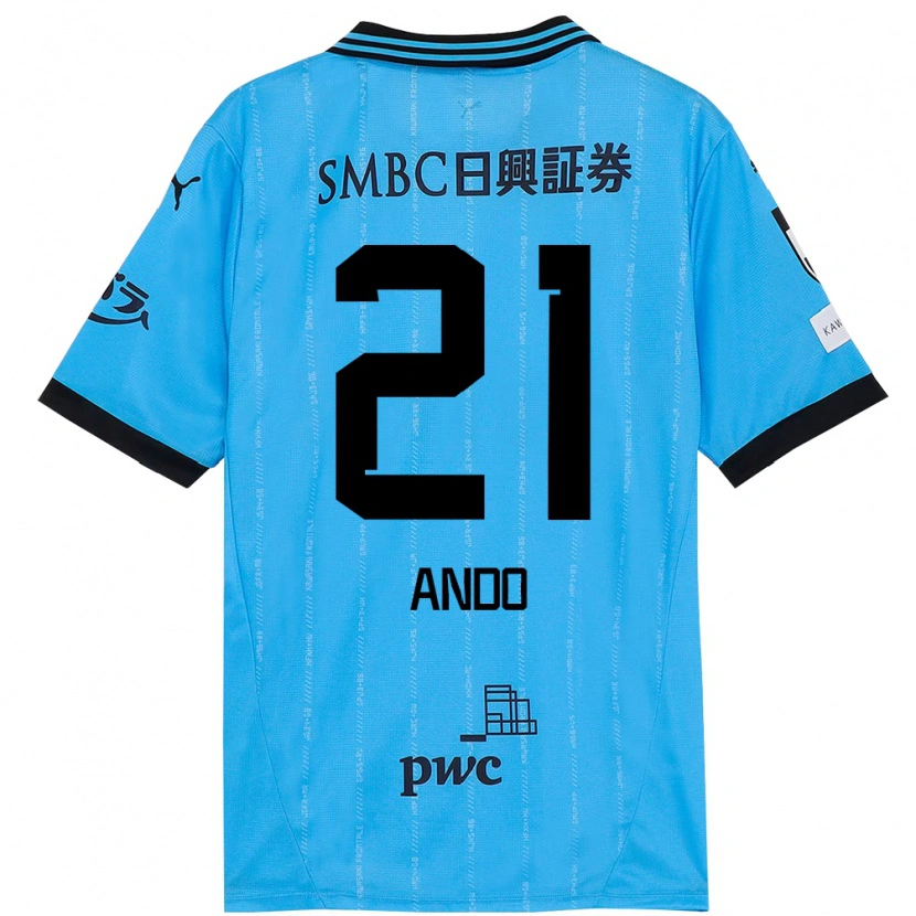 Danxen Män Shunsuke Ando #21 Himmelsblå Svart Hemmatröja Matchtröjor 2025/26 Tröjor T-Tröja