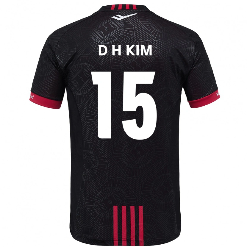 Danxen Män Hyeon-Deok Kim #15 Svart Röd Hemmatröja Matchtröjor 2025/26 Tröjor T-Tröja