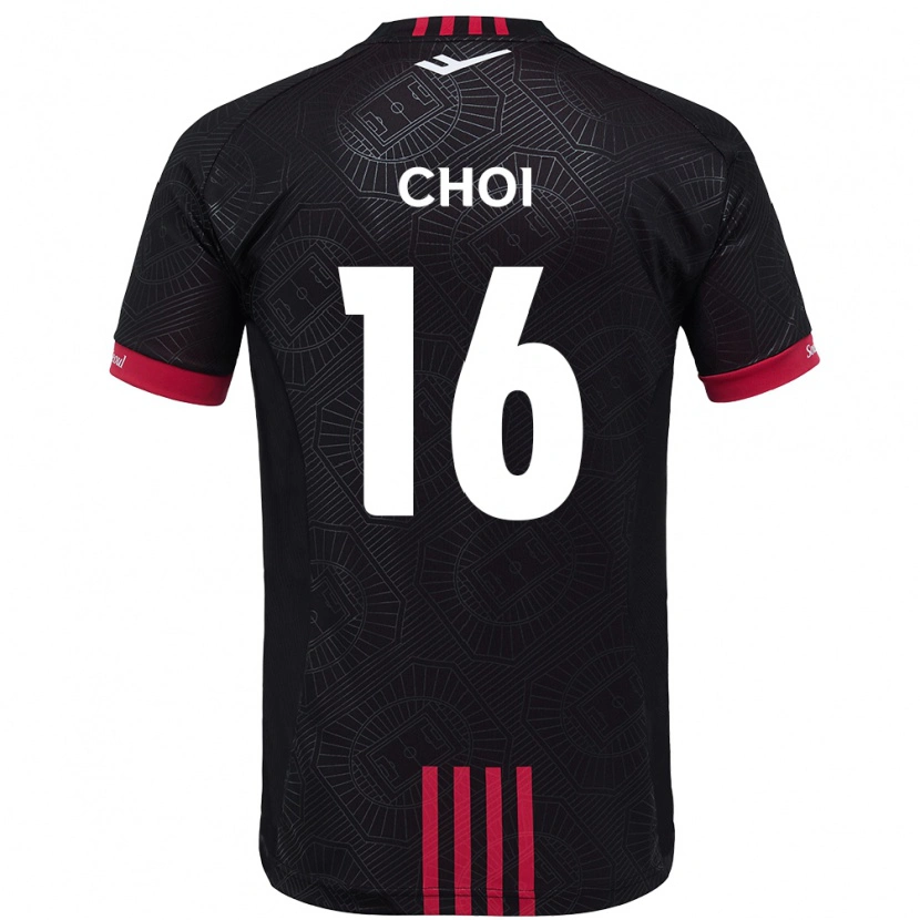Danxen Män Jun Choi #16 Svart Röd Hemmatröja Matchtröjor 2025/26 Tröjor T-Tröja