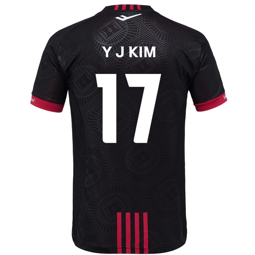 Danxen Män Jin-Ya Kim #17 Svart Röd Hemmatröja Matchtröjor 2025/26 Tröjor T-Tröja