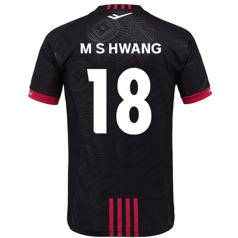 Danxen Män Seong-Min Hwang #18 Svart Röd Hemmatröja Matchtröjor 2025/26 Tröjor T-Tröja