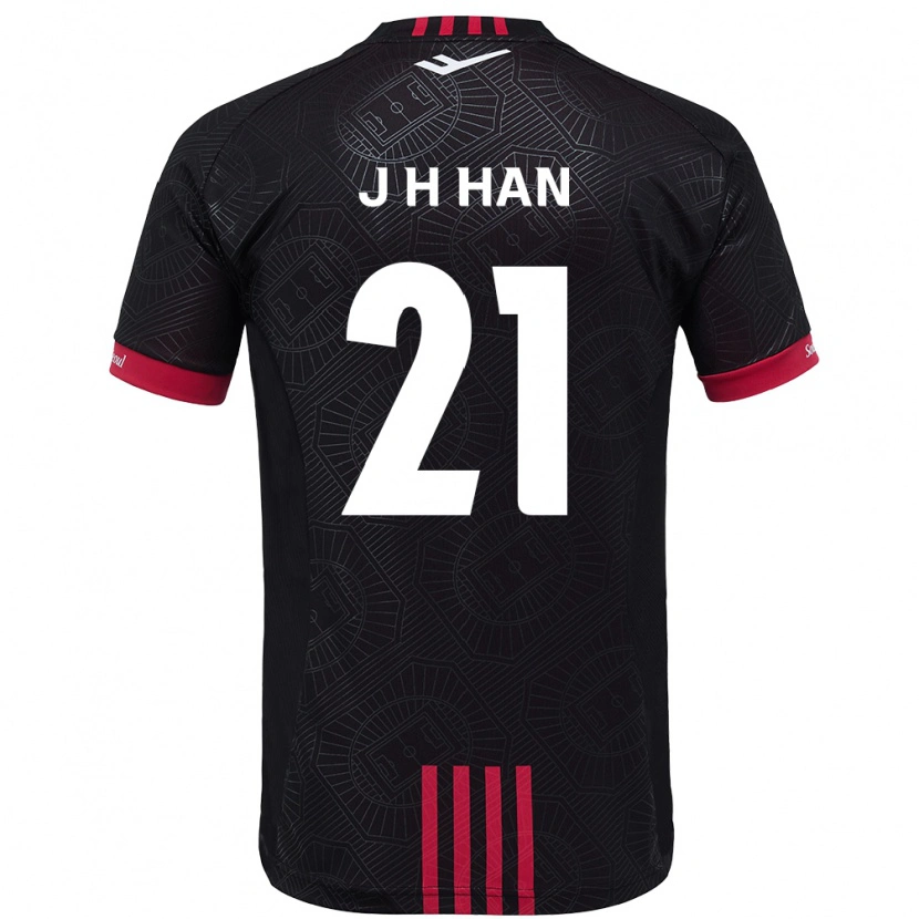 Danxen Män Jun-Hee Han #21 Svart Röd Hemmatröja Matchtröjor 2025/26 Tröjor T-Tröja