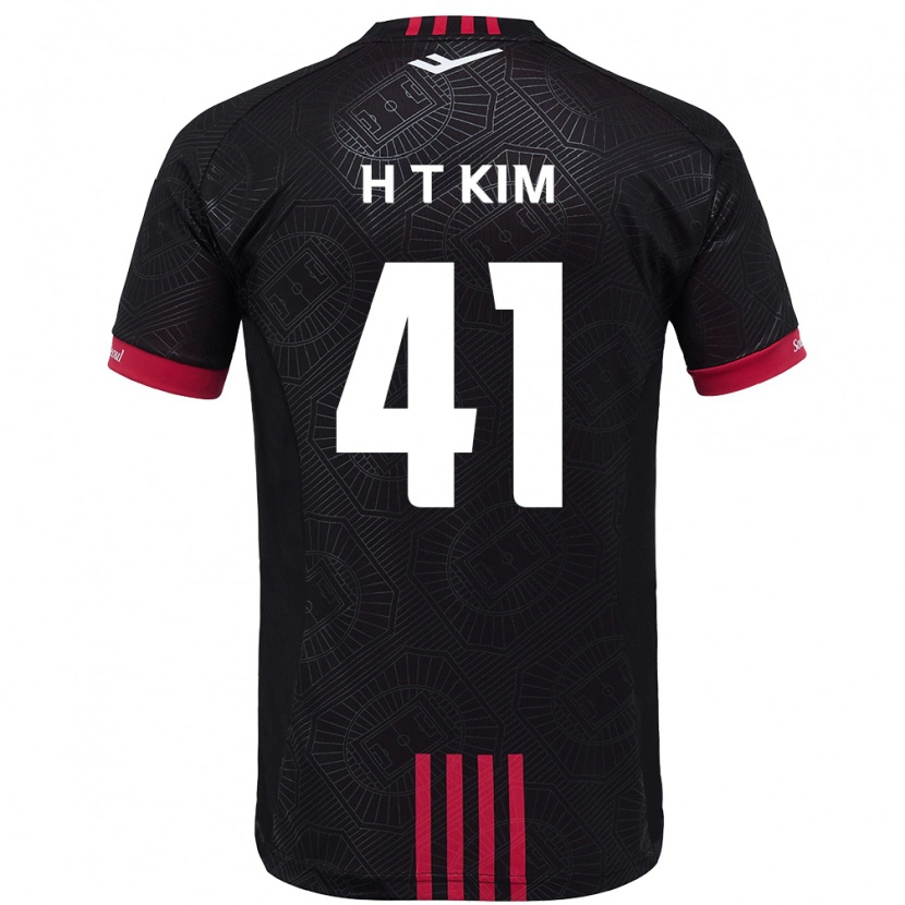Danxen Män Tae-Ho Kim #41 Svart Röd Hemmatröja Matchtröjor 2025/26 Tröjor T-Tröja