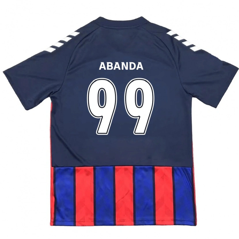 Danxen Män Leroy Abanda #99 Kungsblå Röd Hemmatröja Matchtröjor 2025/26 Tröjor T-Tröja