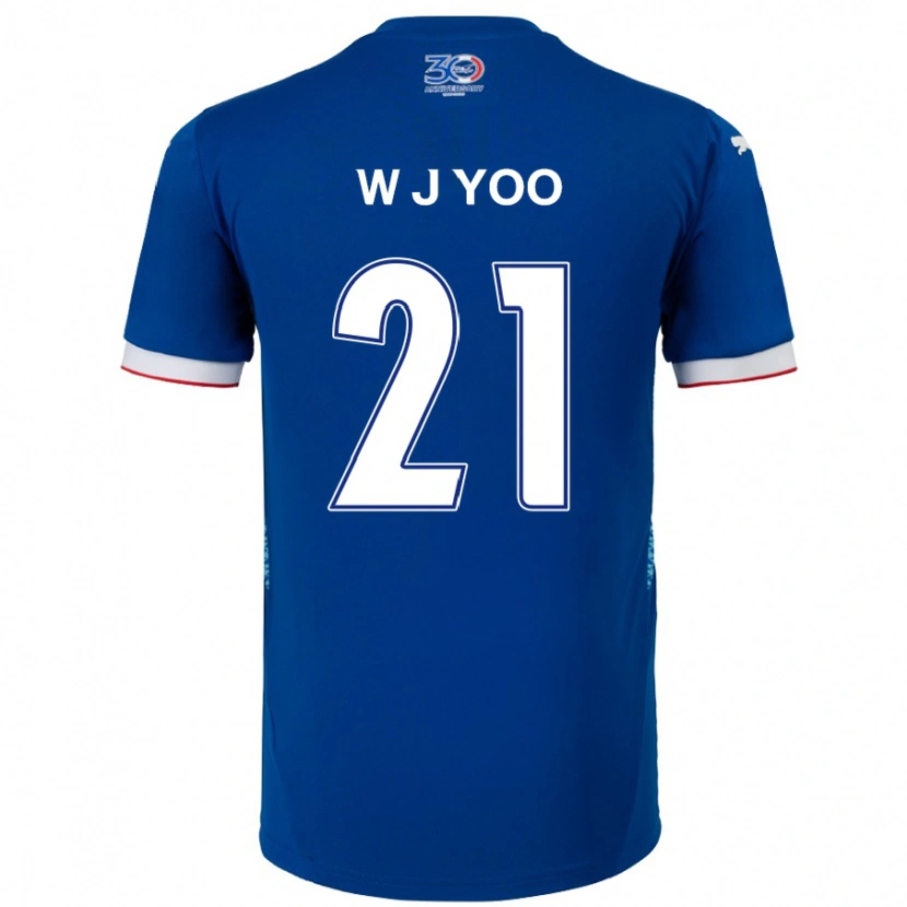 Danxen Män Jin-Wook Yoo #21 Kungsblå Vit Hemmatröja Matchtröjor 2025/26 Tröjor T-Tröja