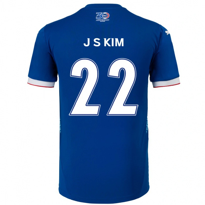 Danxen Män Sang-Jun Kim #22 Kungsblå Vit Hemmatröja Matchtröjor 2025/26 Tröjor T-Tröja