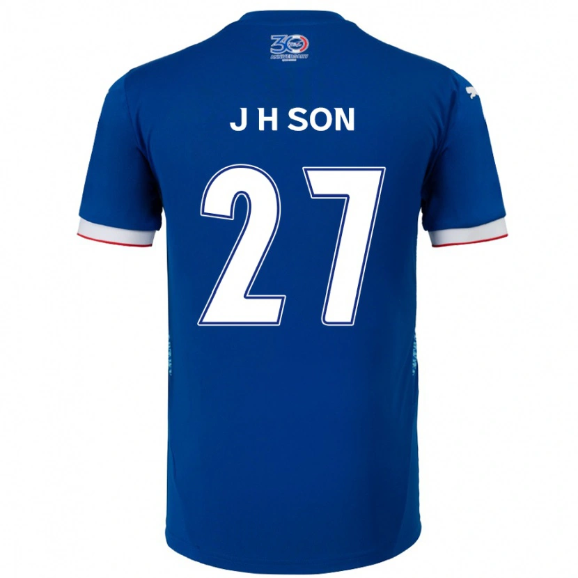 Danxen Män Ho-Jun Son #27 Kungsblå Vit Hemmatröja Matchtröjor 2025/26 Tröjor T-Tröja