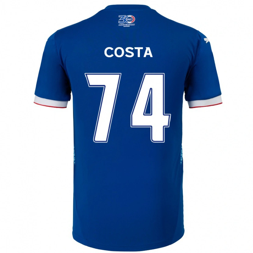 Danxen Män Bruno Costa #74 Kungsblå Vit Hemmatröja Matchtröjor 2025/26 Tröjor T-Tröja