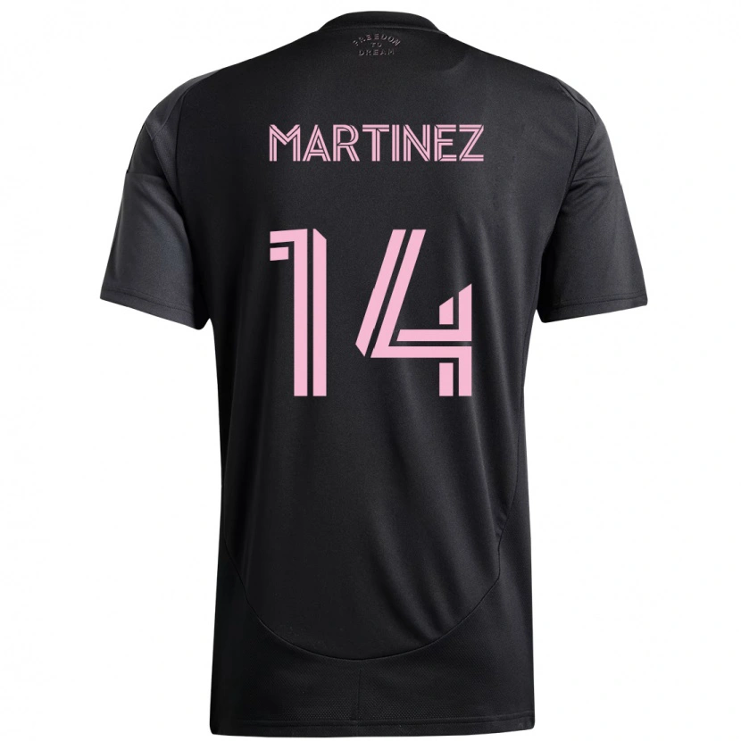 Danxen Män David Martínez #14 Svart Rosa Bortatröja Matchtröjor 2025/26 Tröjor T-Tröja