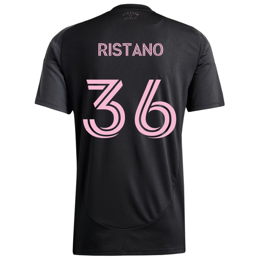 Danxen Män Alejo Ristano #36 Svart Rosa Bortatröja Matchtröjor 2025/26 Tröjor T-Tröja