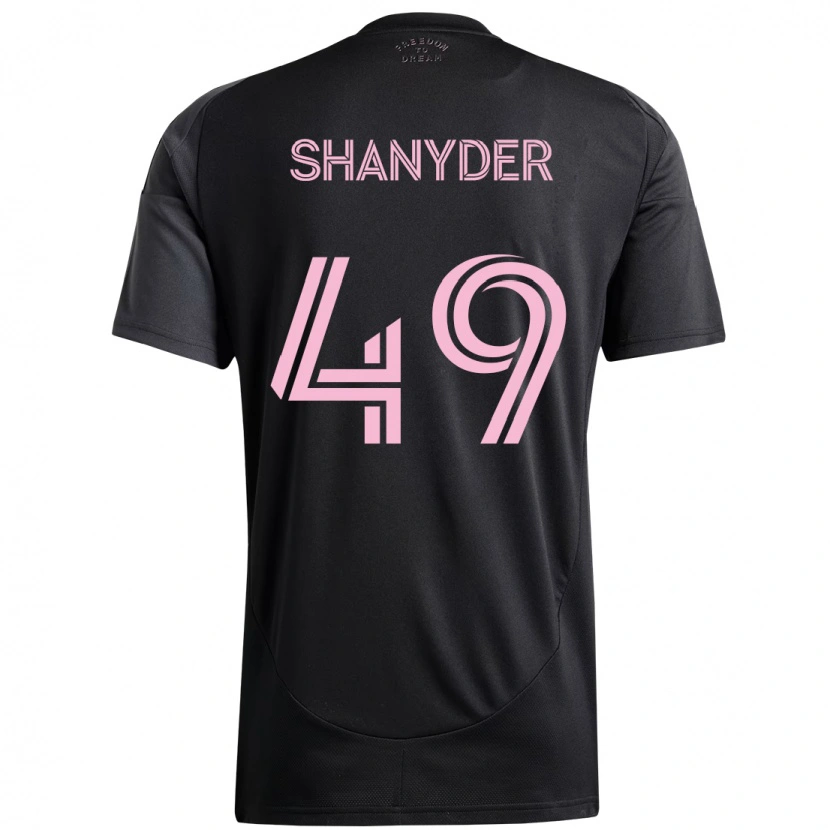 Danxen Män Shanyder Borgelin #49 Svart Rosa Bortatröja Matchtröjor 2025/26 Tröjor T-Tröja